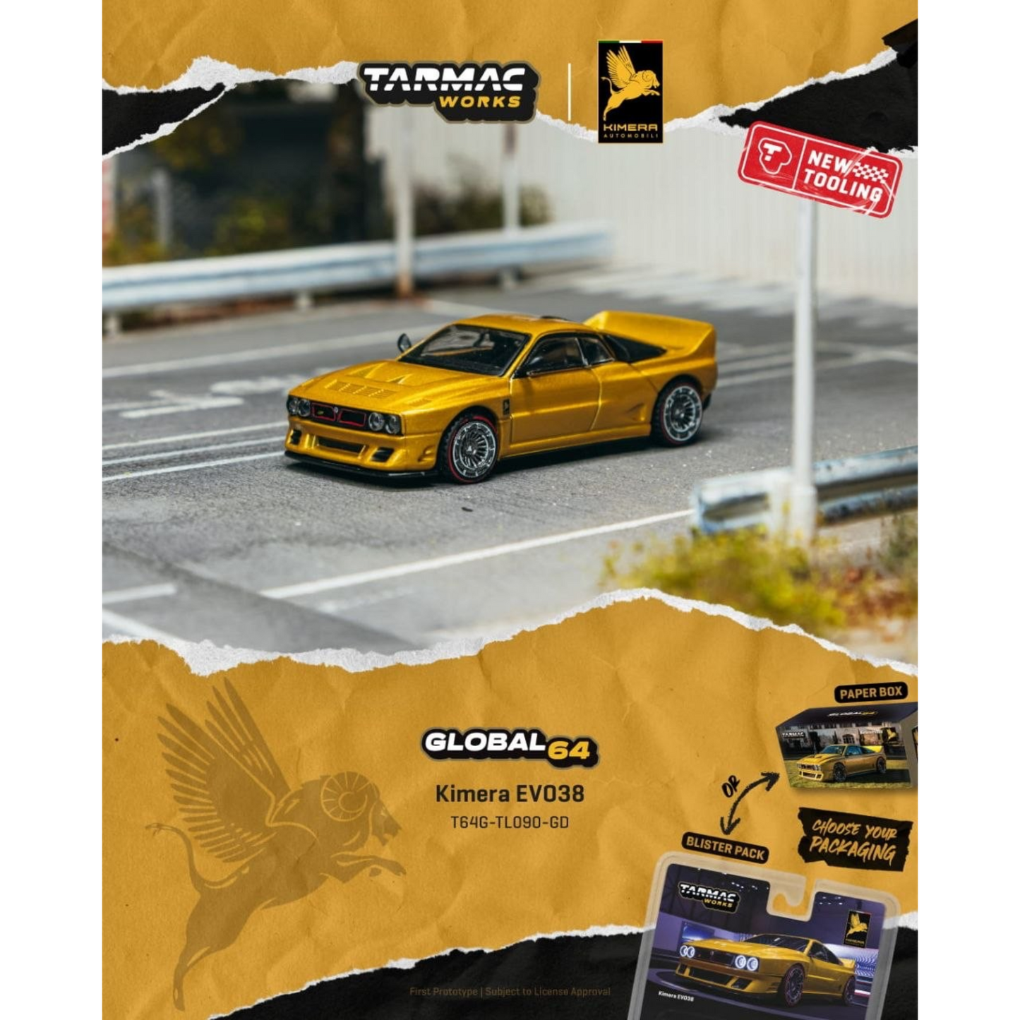 Tarmac Works - Pre-Order - Kimera EVO38 Gold - T64G-TL090-GD