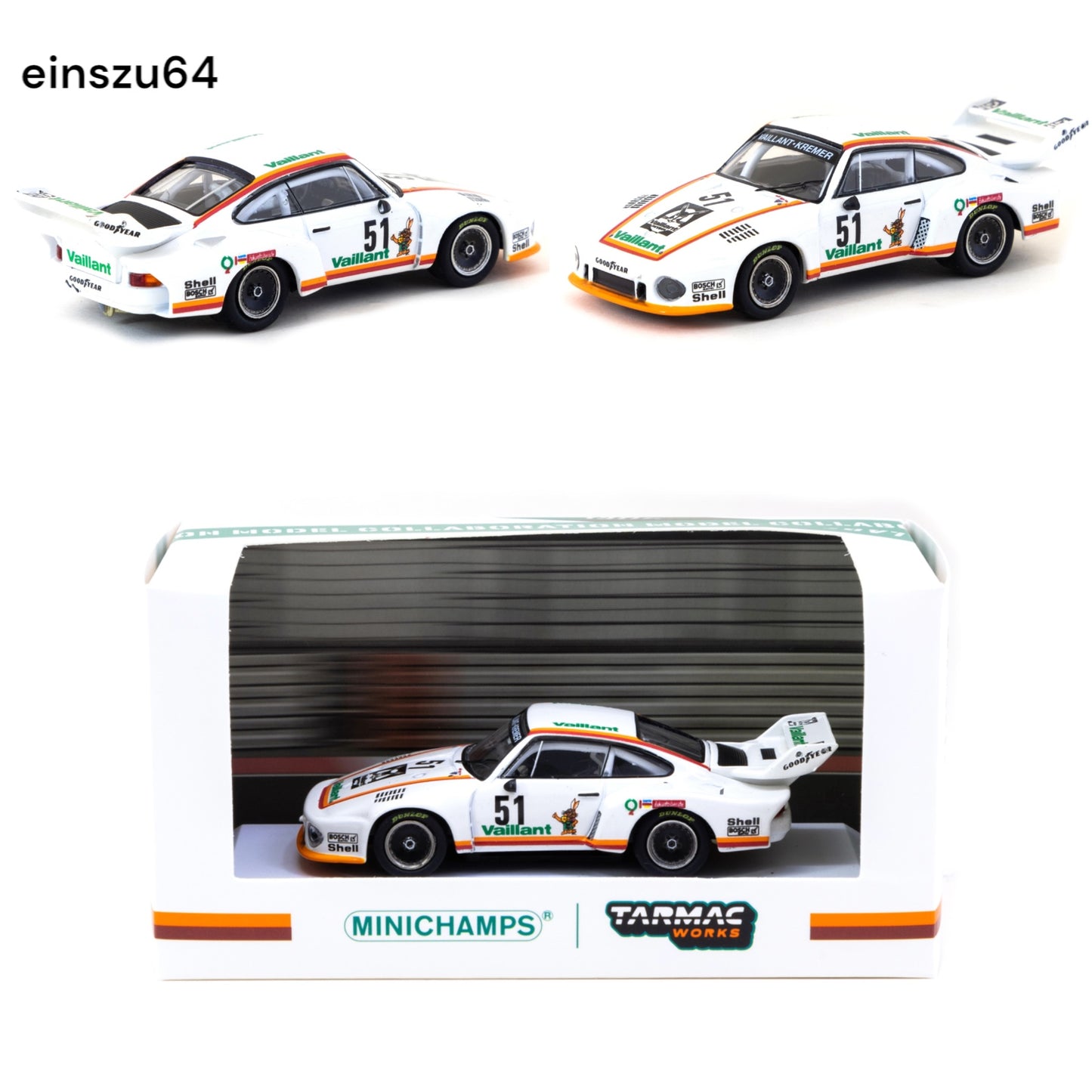 Tarmac Works x Minichamps - Porsche 935/77 #51 DRM Zolder - T64MC-002-VAL - 1:64