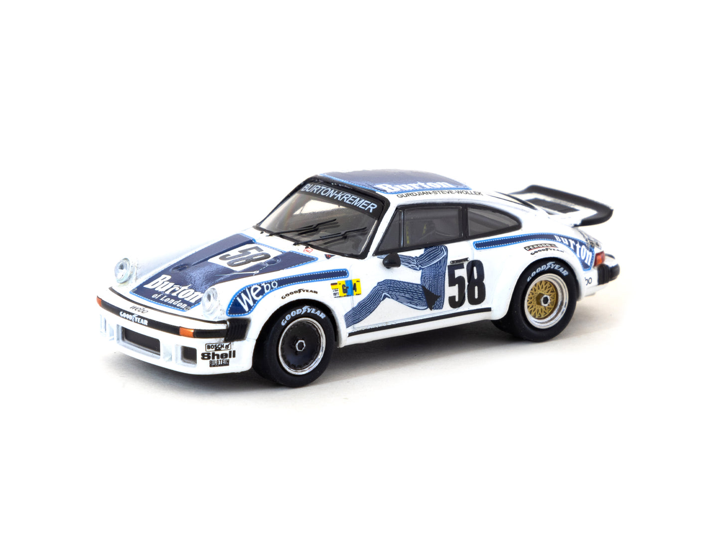 Tarmac Works x Minichamps - Porsche 934 #58 24h Le Mans 1977 - T64MC-003-BUR