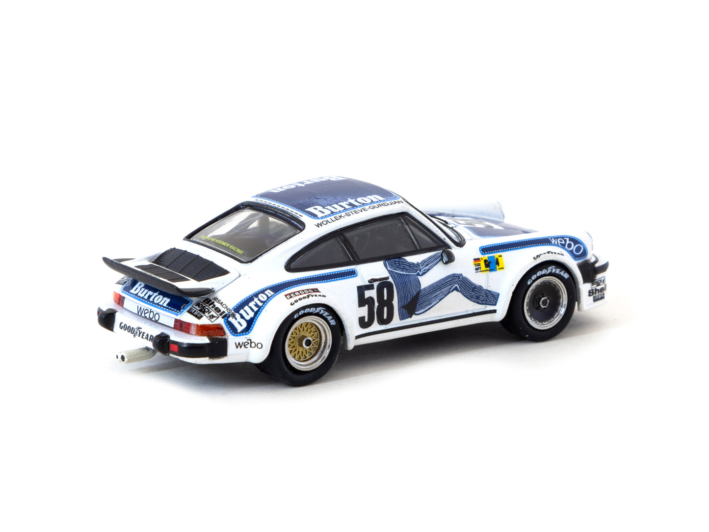 Tarmac Works x Minichamps - Porsche 934 #58 24h Le Mans 1977 - T64MC-003-BUR