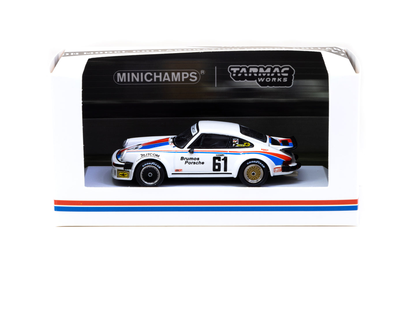 Tarmac Works x Minichamps - Porsche 934 #61 24h Daytona 1977 - T64MC-003-DAY - 1:64