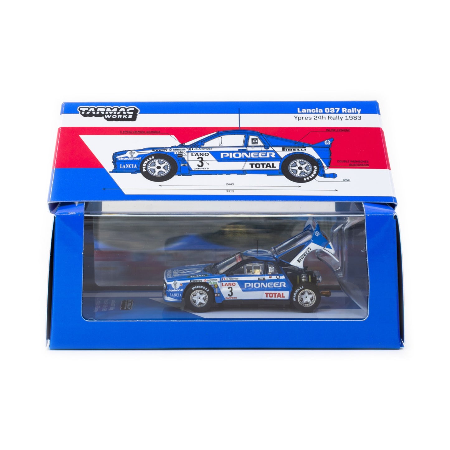 Tarmac Works - Lancia 037 Rallye Pioneer - T64P-TL002-83YR03