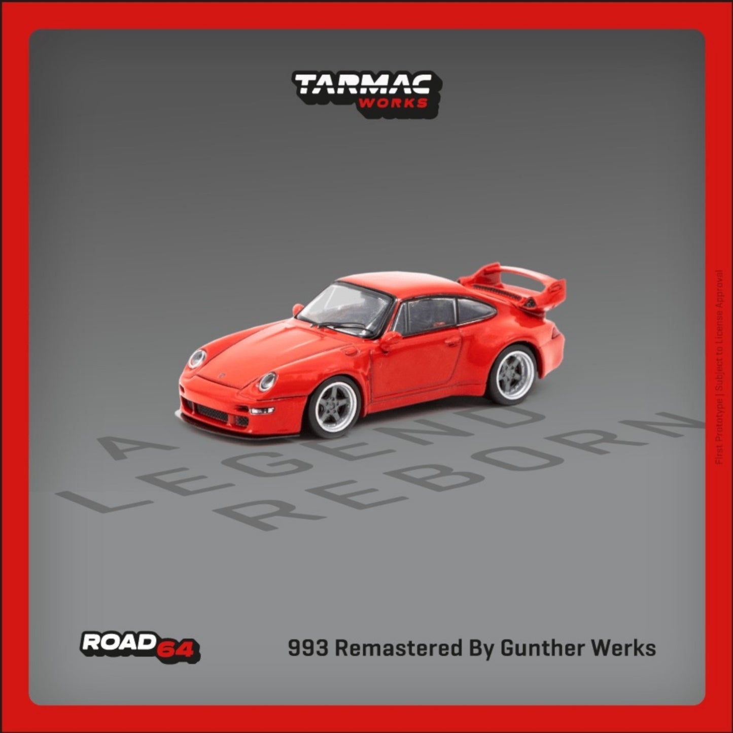 Tarmac Works - Porsche 993 Remastered by Gunther Werks, red - T64R-TL054-RE
