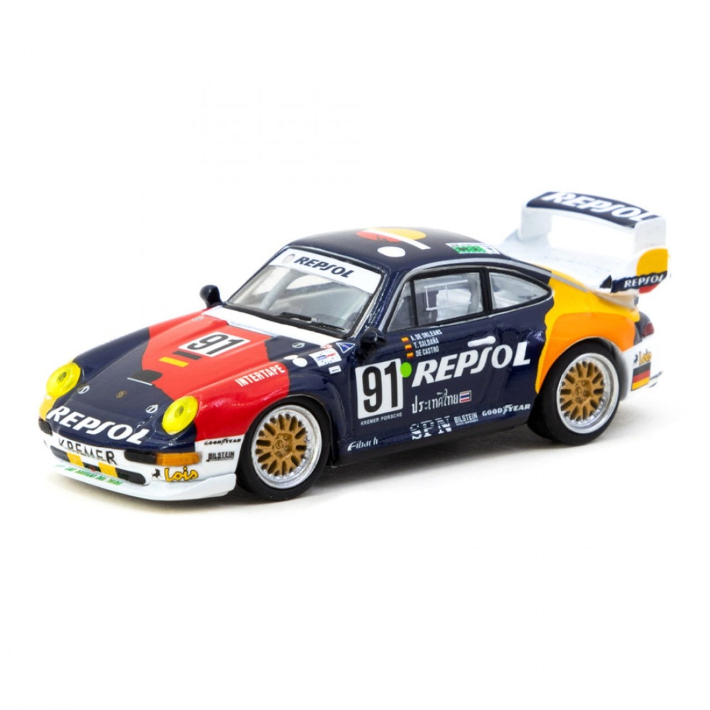 Tarmac Works - Pre-Order - 1995 Porsche 911 GT2 #91, 24h LE MANS 1995 - T64S-004-REP
