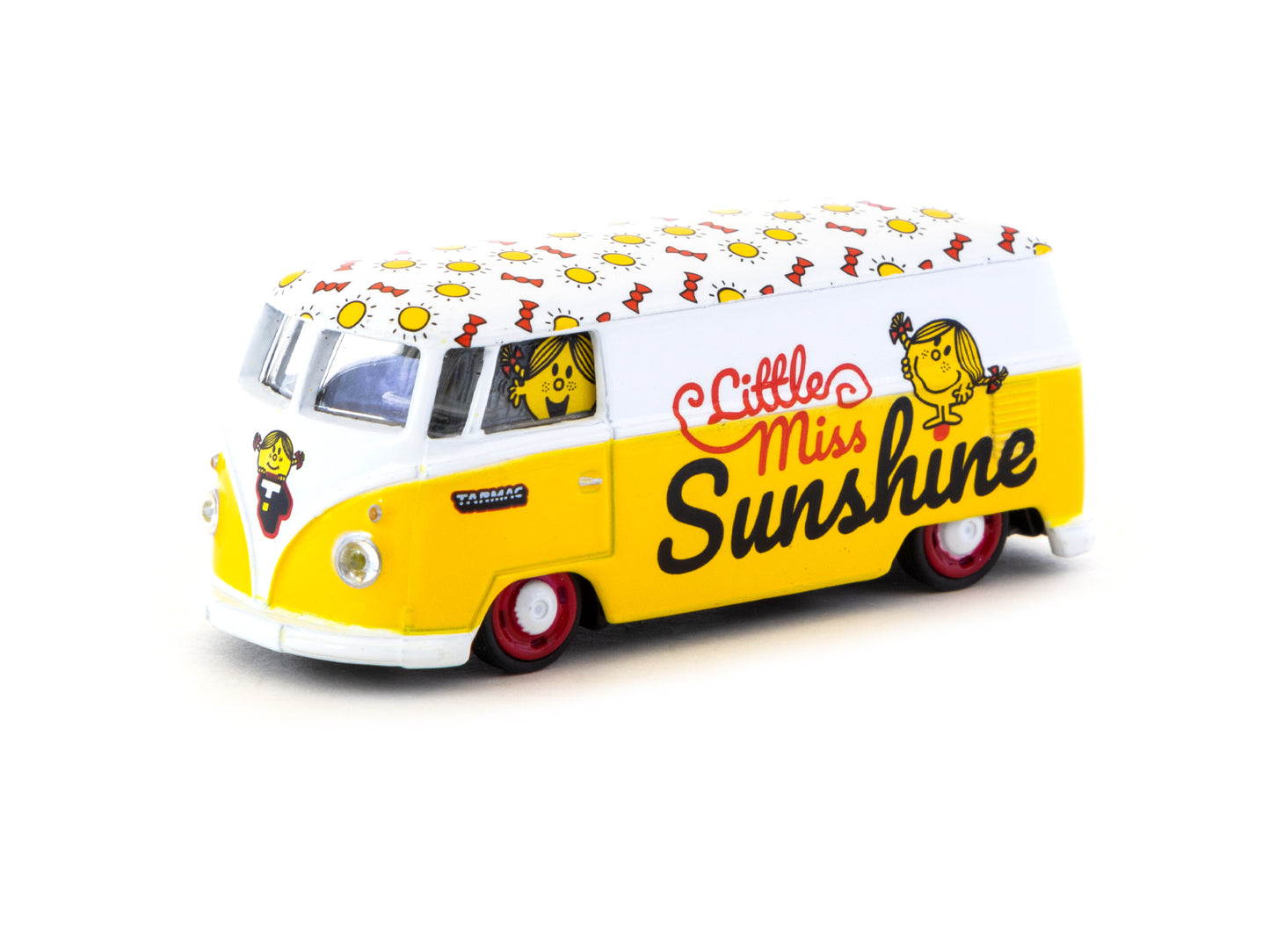 Tarmac Works x Schuco - Volkswagen Type II (T1) Panel Van Mr. Men Little Miss Sunshine - T64S-005-MMLM