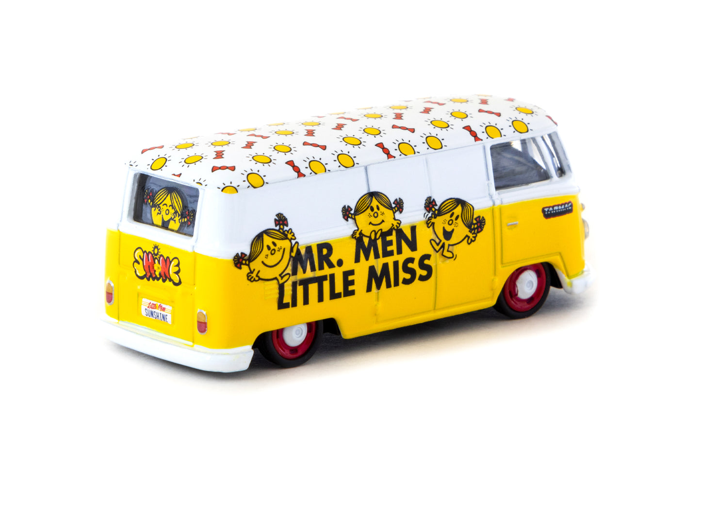 Tarmac Works x Schuco - Volkswagen Type II (T1) Panel Van Mr. Men Little Miss Sunshine - T64S-005-MMLM