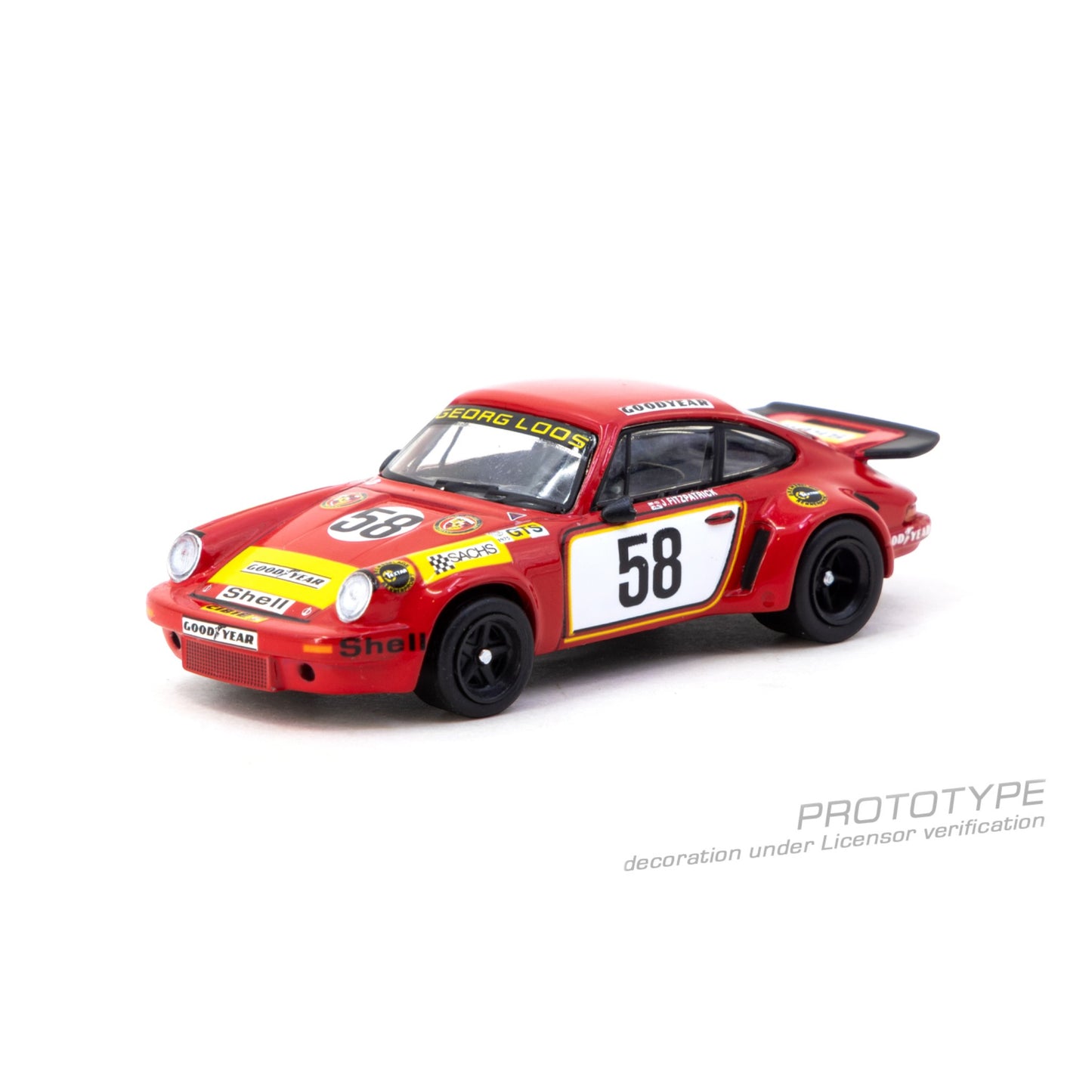 Tarmac Works - Pre-Order - 1975 Porsche 911 Carrera RSR 3.0 #58 24h Le Mans, red - T64S-024-75LM58