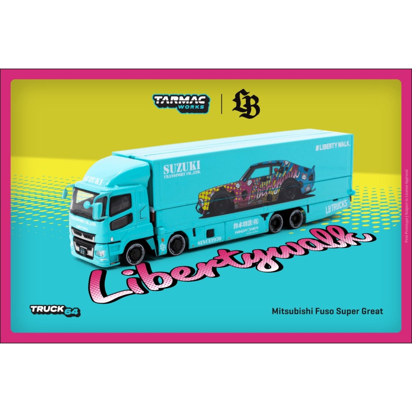 Tarmac Works - Pre-Order - Mitsubishi Fuso Super Great *LB-TRUCKS*, blue - T64T-TL001-LBS