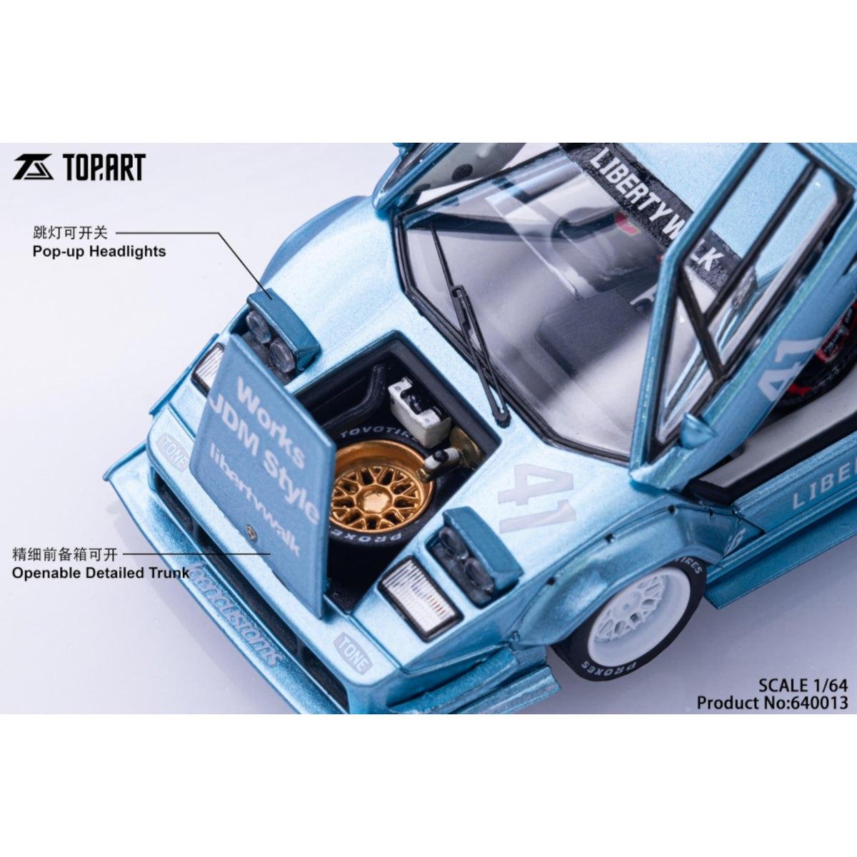 TopArt - LBWK Countach, Ice Blue - TMCS 2026 Event Model - TAO640013