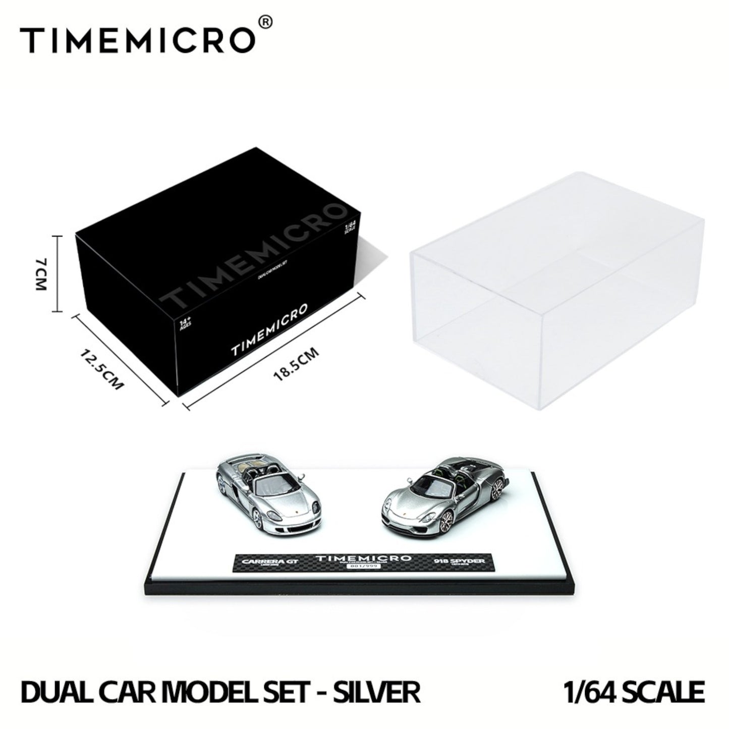 Time Micro - Pre-Order - 918 Spyder & CARRERA GT Double Pac, silver - TM643529-T - Boxset