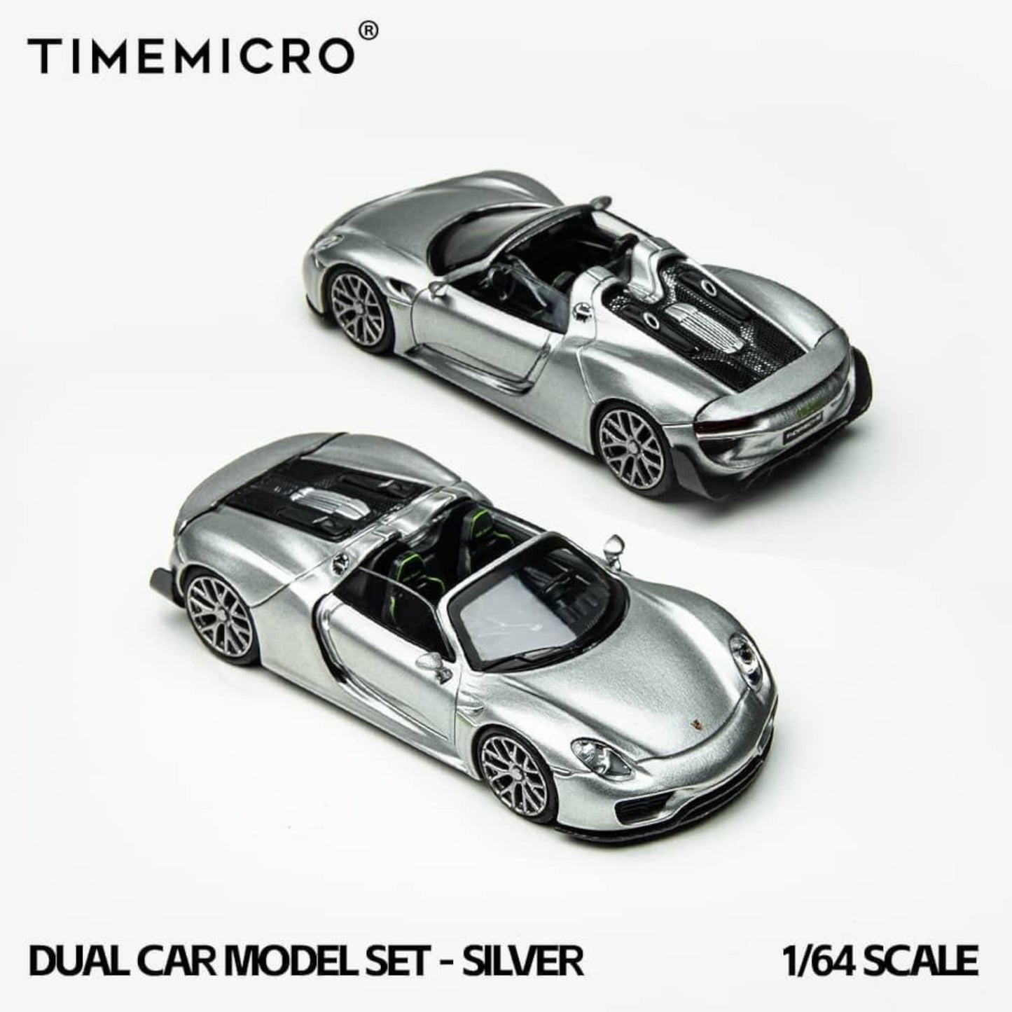 Time Micro - Pre-Order - 918 Spyder & CARRERA GT Double Pac, silver - TM643529-T - Boxset