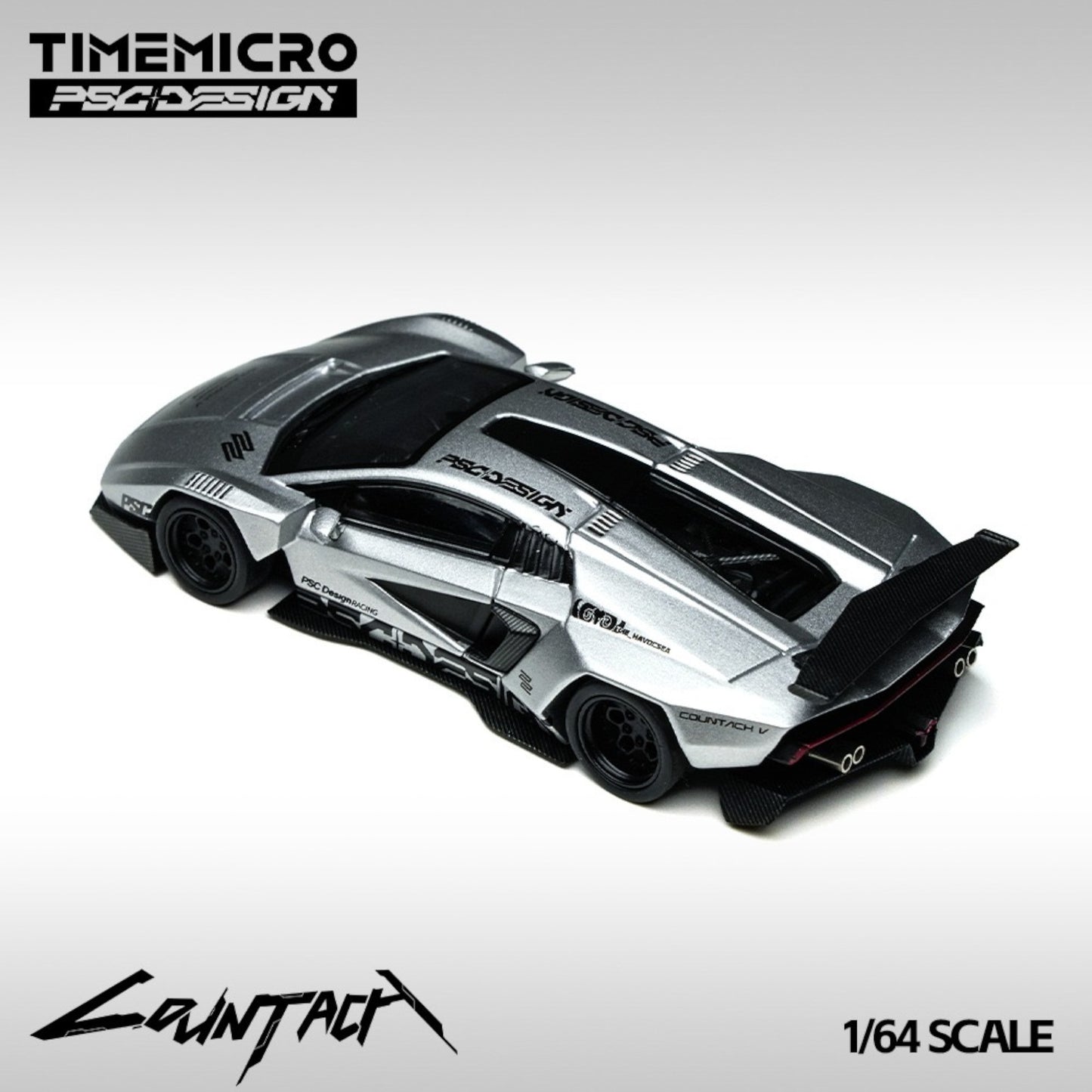 Pre-Order bis 08.09.2025 - TimeMicro x PSC Design - Countach "V" Silver Bullet - TM647704