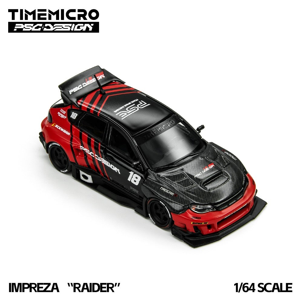 TimeMicro × PSC DESIGN - Pre-Order - Impreza "Raider" Red & Black - TM648306