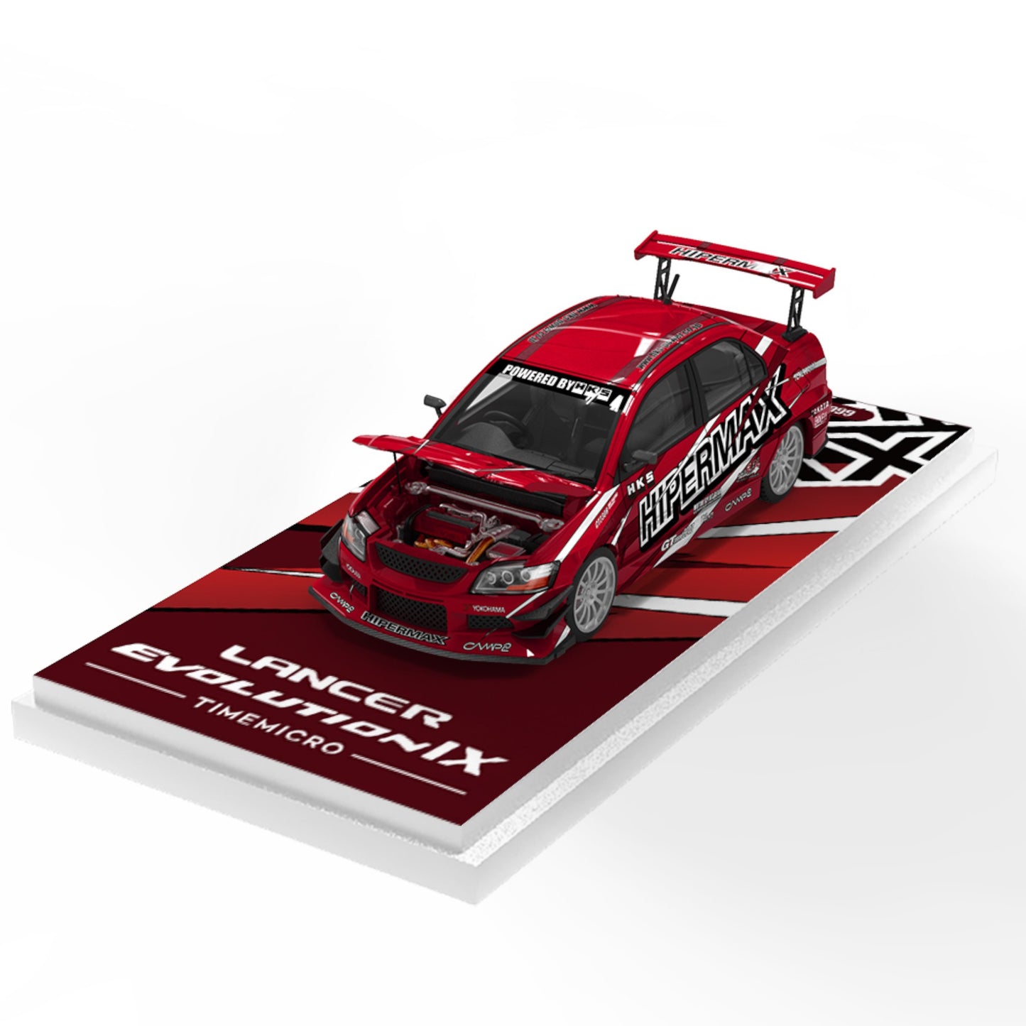TimeMicro - Pre-Order - Mitsubishi Lancer EVO 9th Gen. Hipermax Metallic red - TM800209