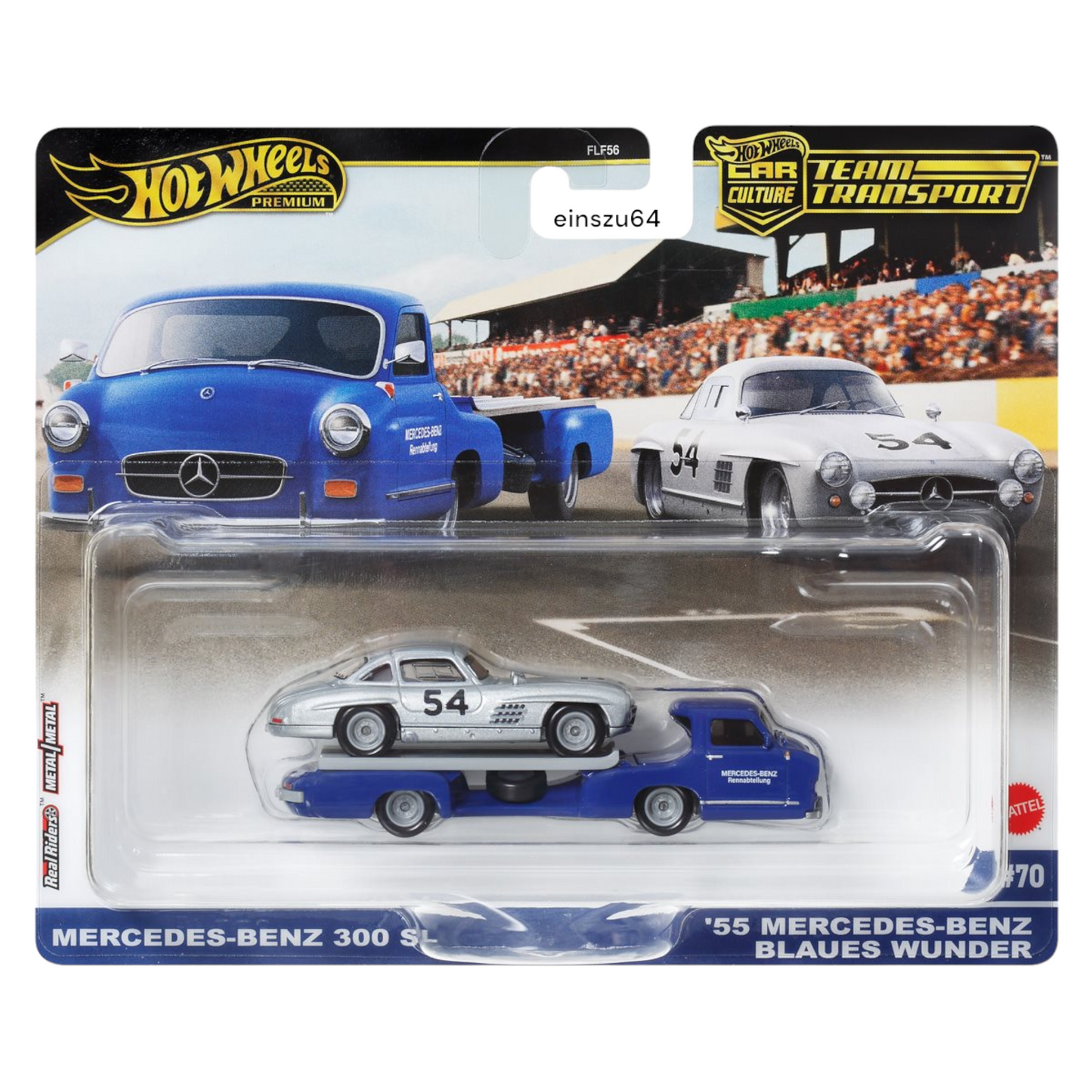 Hot Wheels 2024 - Team Transport - Mercedes-Benz 300 SL & ´55 Mercedes-Benz blaues Wunder - HRV48 - #70