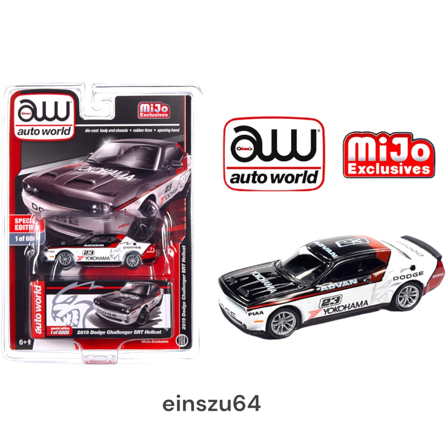 AUTO WORLD - 2019 Dodge Challenger SRT Hellcat *Yokohama* - 1:64 - CP7942 - MiJo