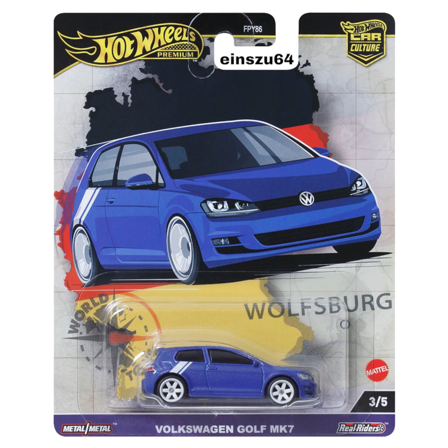 Hot Wheels 2024 - World Tour - Volkswagen Golf MK7 - HRV79