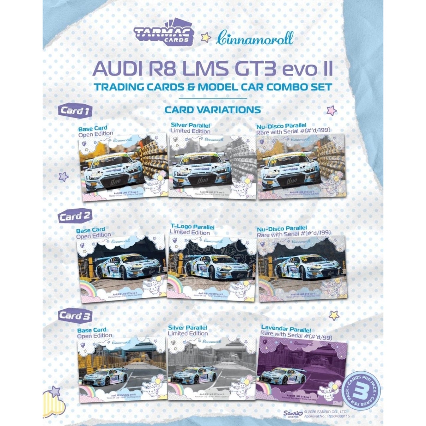 Tarmac Works - Pre-Order - 2025 Audi R8 LMS GT3 EVO II #36 Uno Racing Macau GT + Card´s + PitLane - T64-043 25MGP36