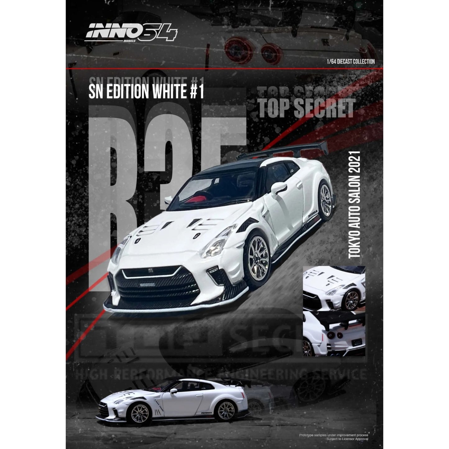 INNO64 - NISSAN GT-R (R35) "TOP SECRET" Tokyo Auto Salon 2021 - IN64-R35TS-TAS2021