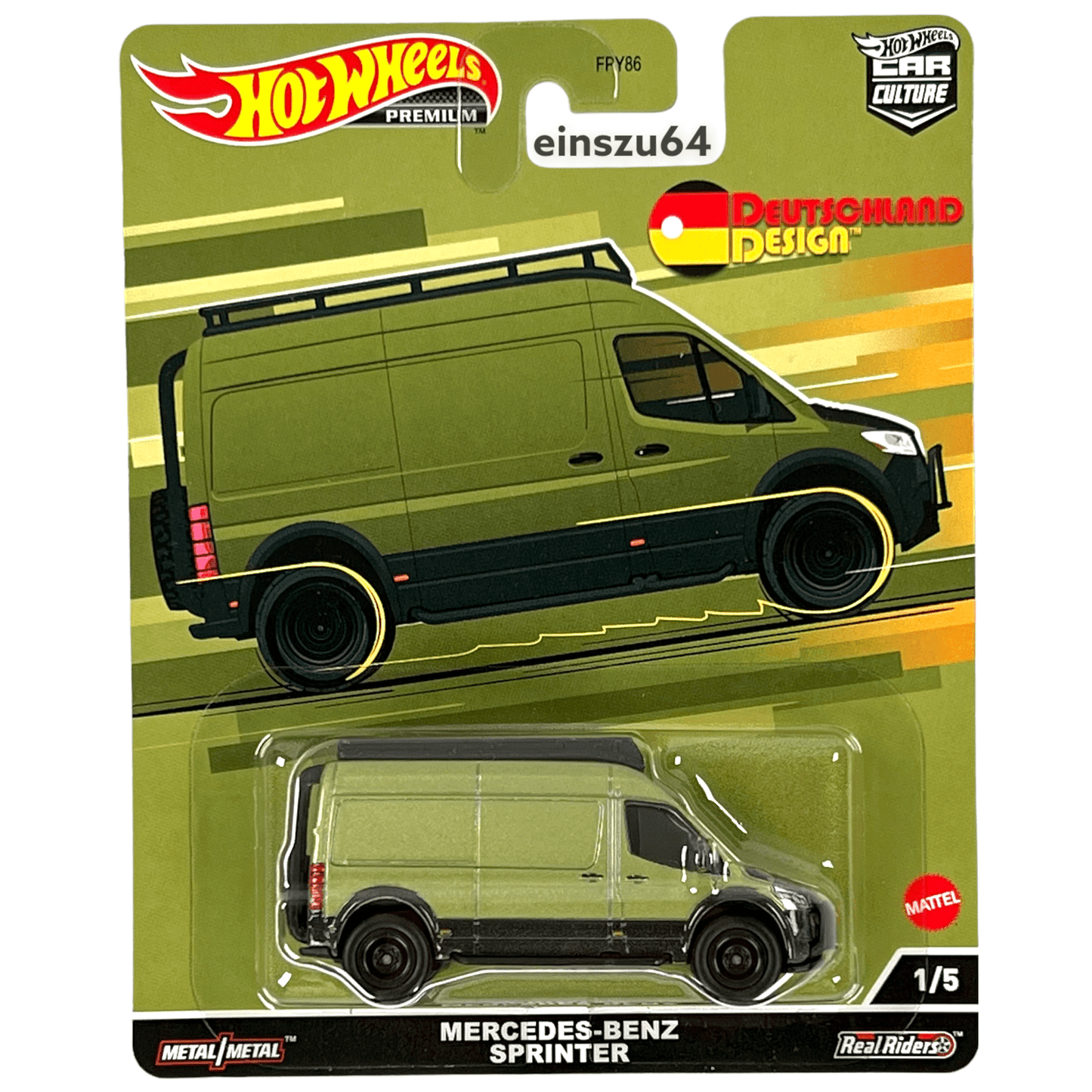 Hot Wheels 2022 - Deutschland Design - Mercedes Benz Sprinter Van - HCJ96 - 1:64