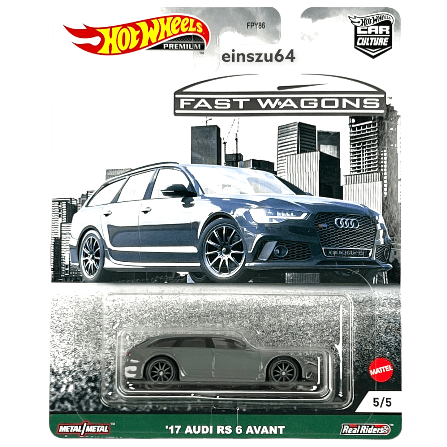 Hot Wheels 2021 - Fast Wagons - 2017 Audi RS6 Avant - GRJ65 - 1:64