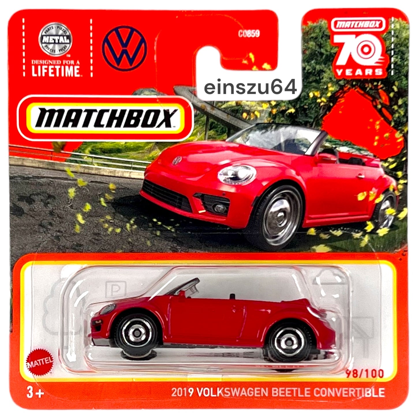Matchbox 2023 - 2019 Volkswagen Beetle Convertible - HLD14 - 1:64