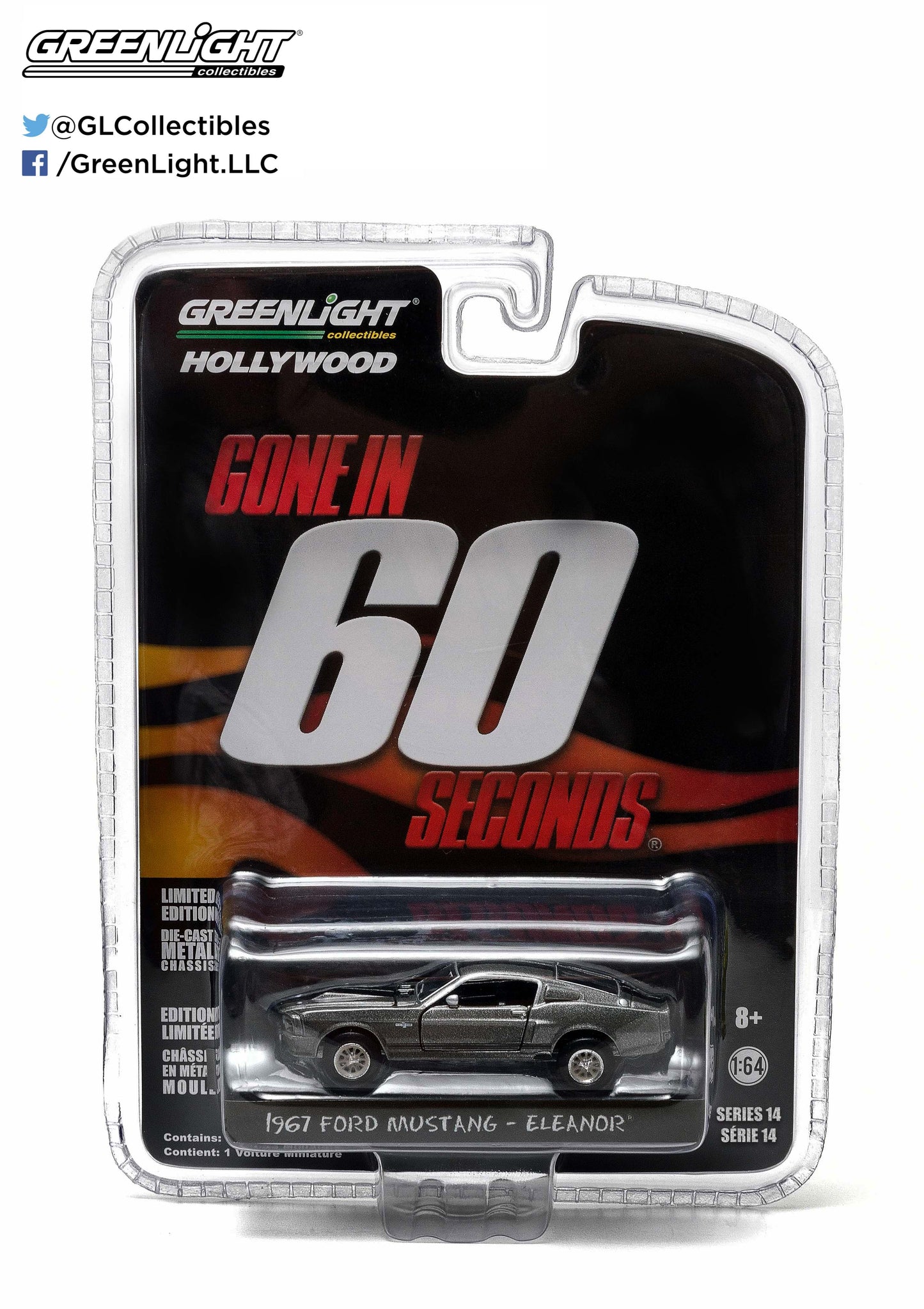 Greenlight - 1967 Ford Mustang - Eleanor - Gone in 60 Seconds - 44742 - 1:64