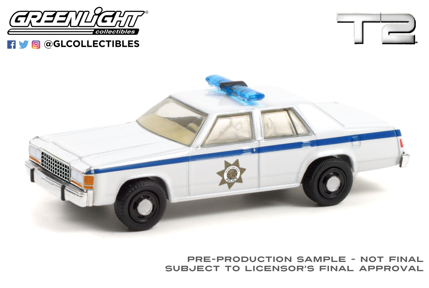 Greenlight - 1983 Ford Crown Victoria Police - Terminator 2 - 44920-D - 1:64 - Hollywood