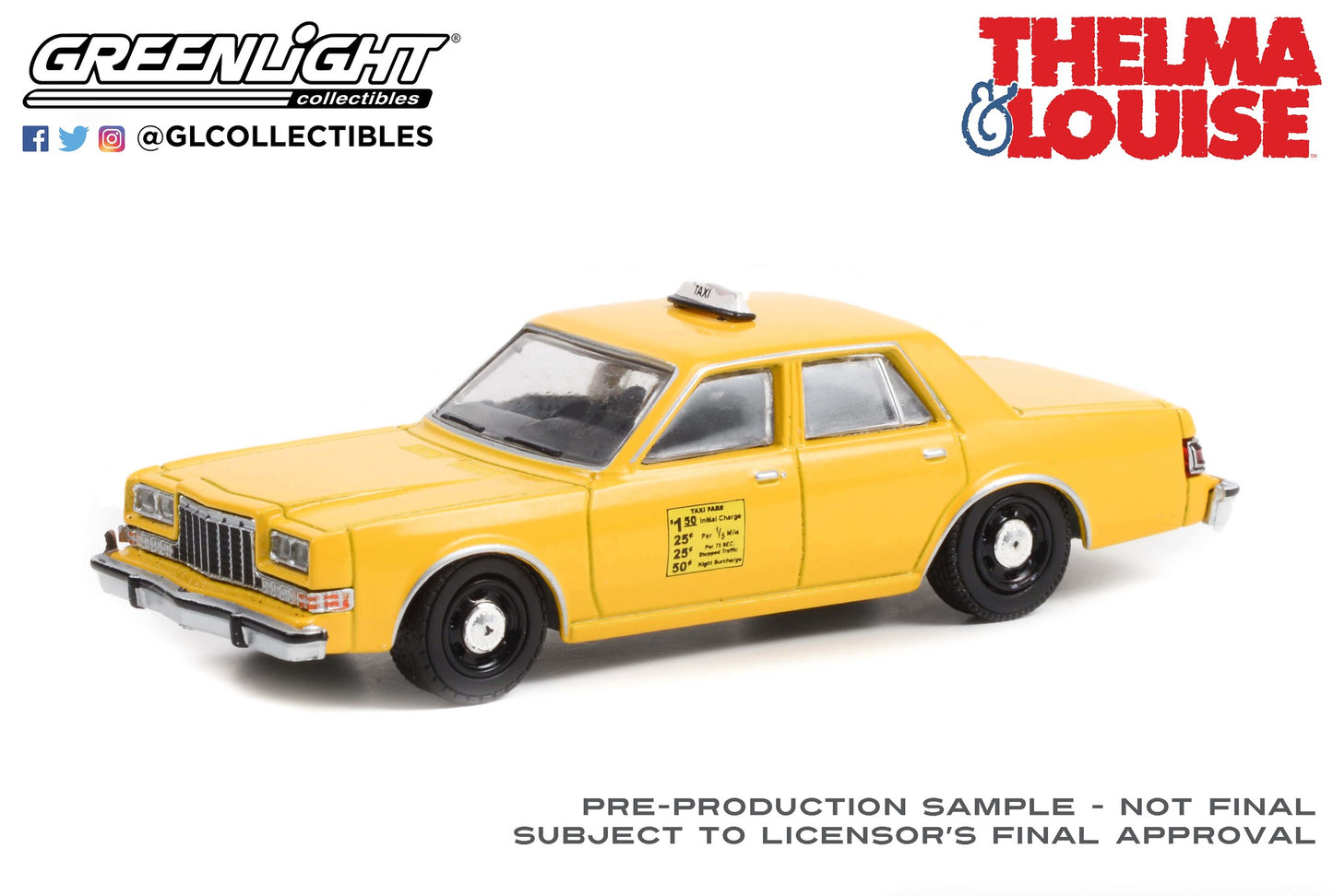 Greenlight - 1984 Dodge Diplomat Taxi - Thelma & Louise - 44945-F - 1:64
