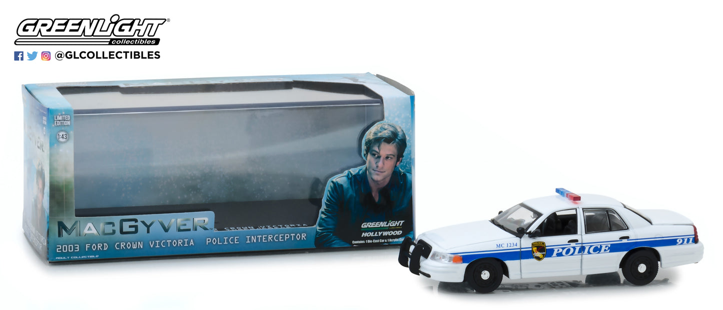 Greenlight - 2003 Ford Crown Victoria Police Interceptor MacGyver - 86520 - 1:43