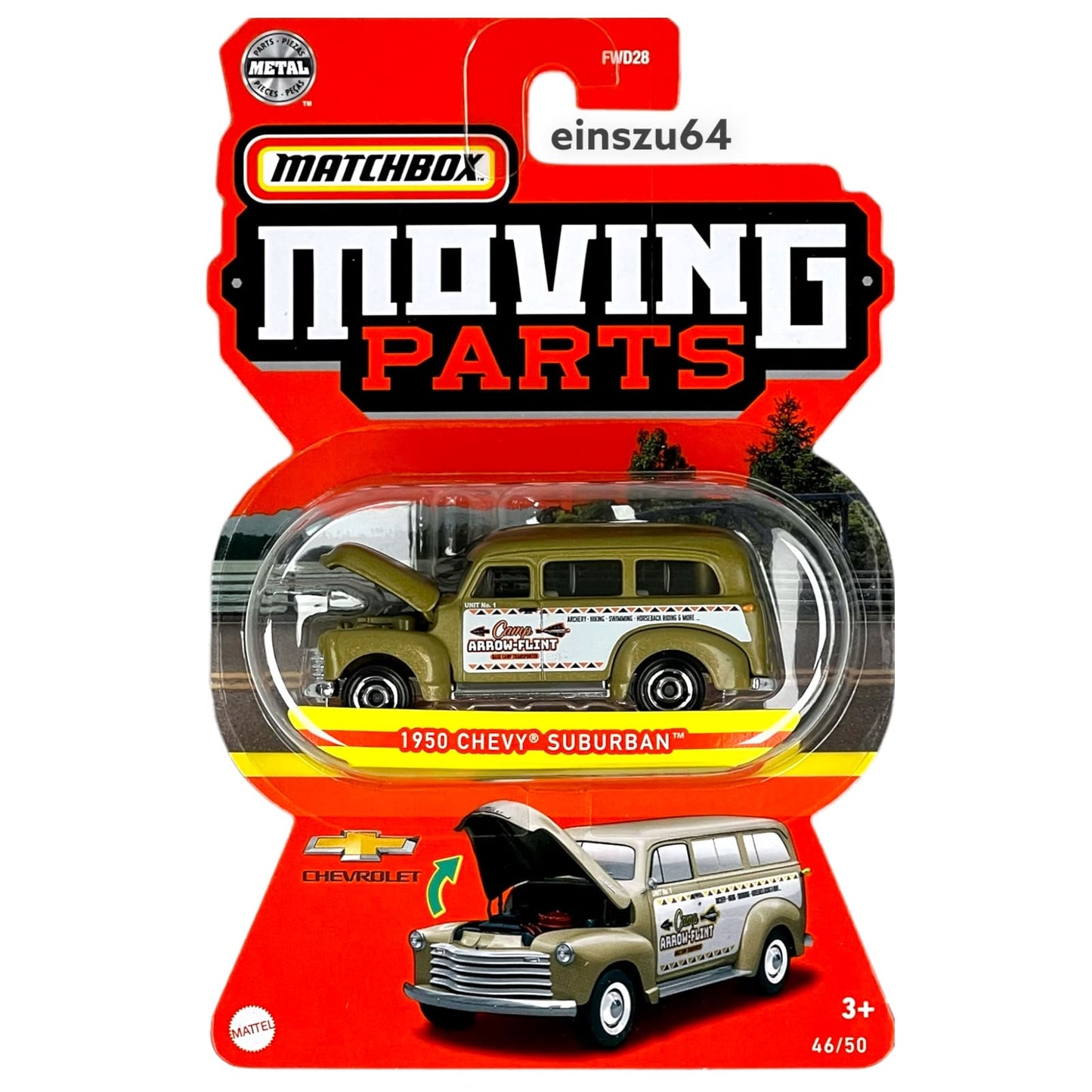 Matchbox 2022 - Moving Parts - 1950 Chevy Suburban - HFM96 - 1:64