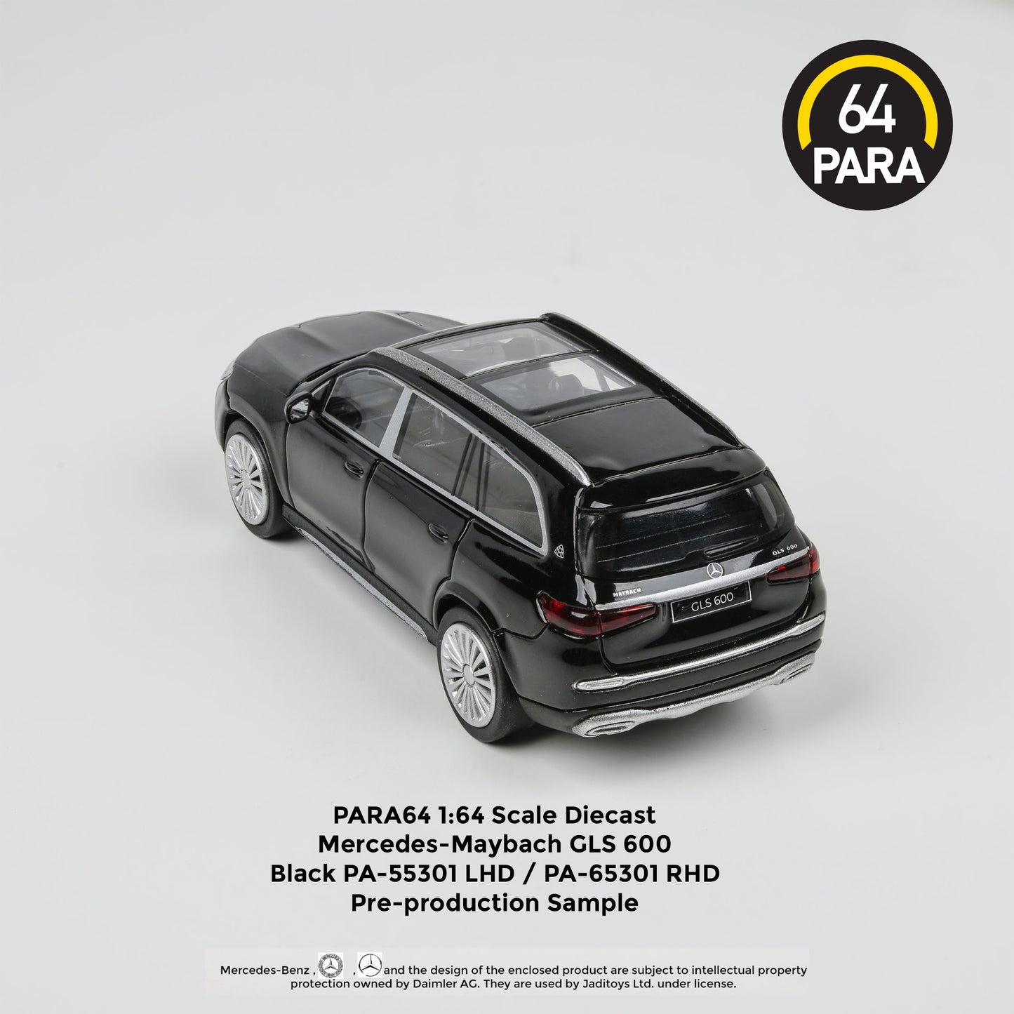 Para64 - 2020 Mercedes Maybach GLS - black - PA-55301 (LHD) - 1:64