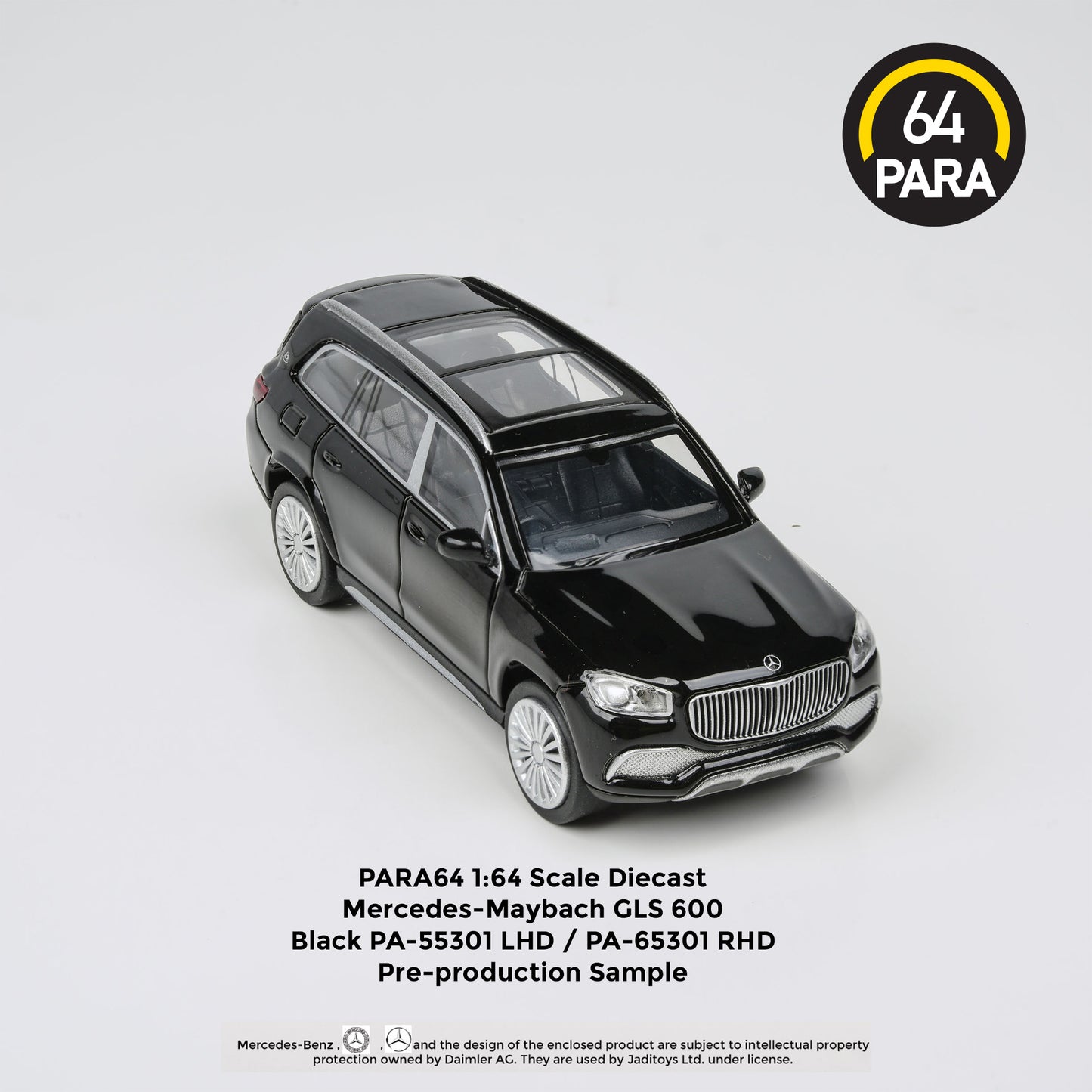 Para64 - 2020 Mercedes Maybach GLS - black - PA-55301 (LHD) - 1:64