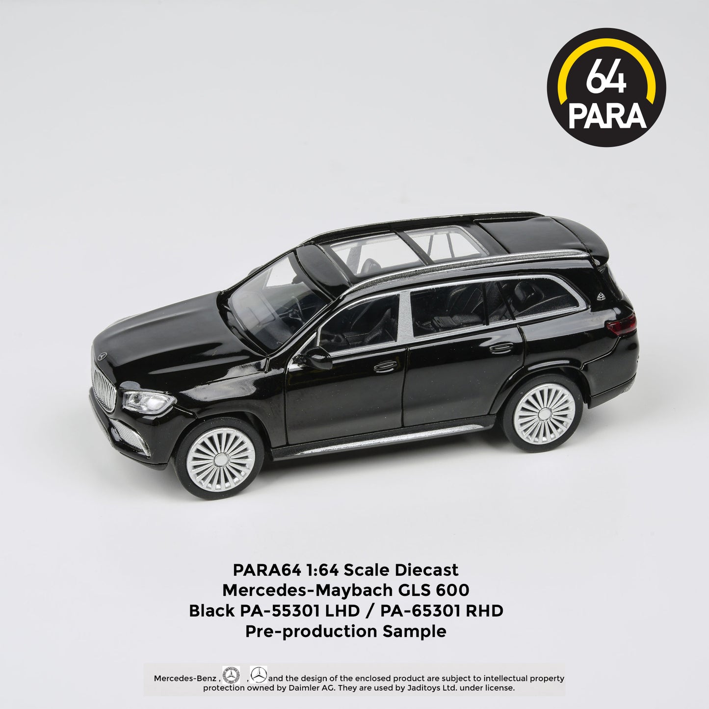 Para64 - 2020 Mercedes Maybach GLS - black - PA-55301 (LHD) - 1:64