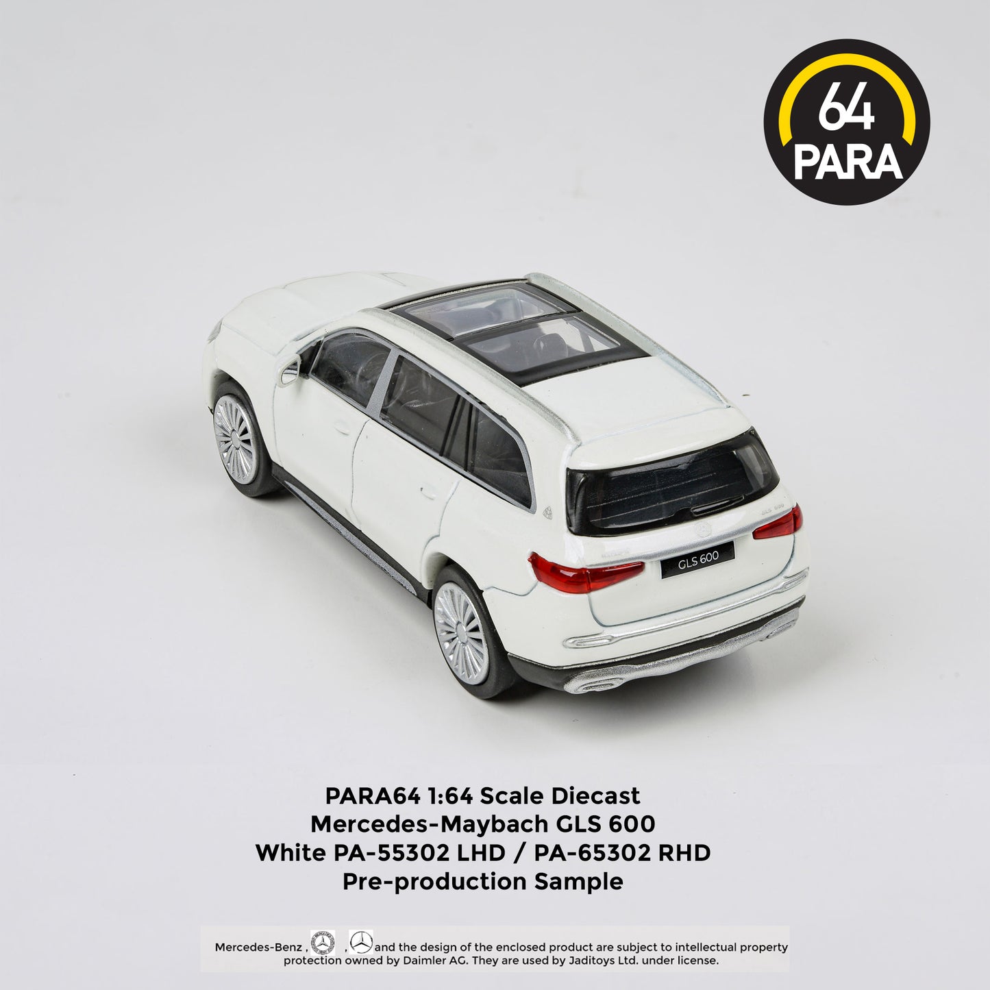 Para64 - 2020 Mercedes Maybach GLS - white - 1:64 - PA-55302 (LHD)