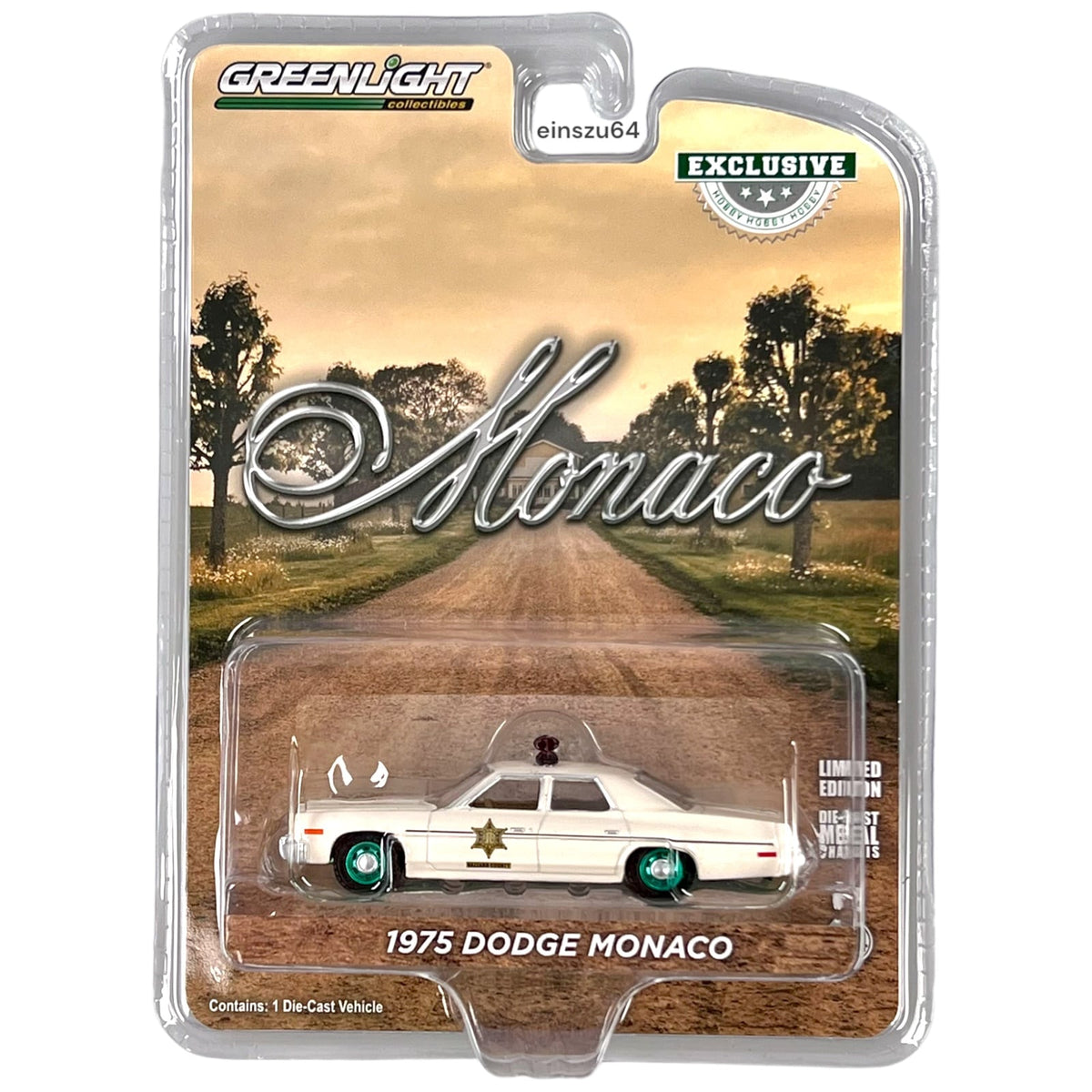 Greenlight - 1975 Dodge Monaco - Hazzard County Sheriff - 30140 - Green Machine - 1:64