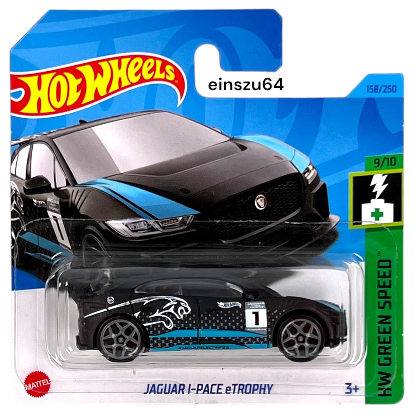 Hot Wheels 2023 - Jaguar I-Pace eTrophy - Green Speed 9/10 - HKH60 - 158/250