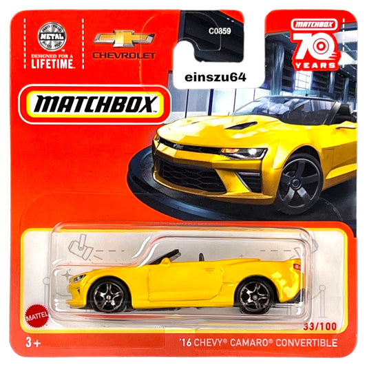 Matchbox 2023 - ´16 Chevy Camaro Convertible - HLD41 - 33/100 - 1:64