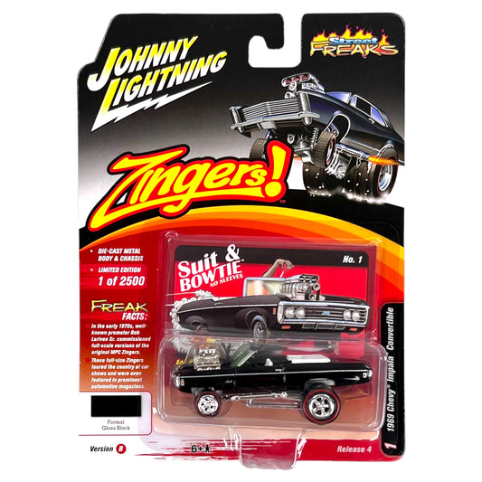 Johnny Lightning - Street Freaks - 1969 Chevrolet Impala Convertible (Zingers), black - 1:64