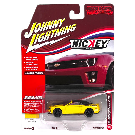 Johnny Lightning - Muscle Cars - NICKEY Chevrolet Camaro ZL1 Convertible, yellow - 1:64