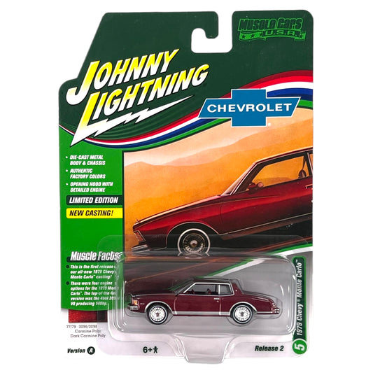 Johnny Lightning - Muscle Cars - 1979 Chevrolet Monte Carlo, Carmine Poly - JLSP249A
