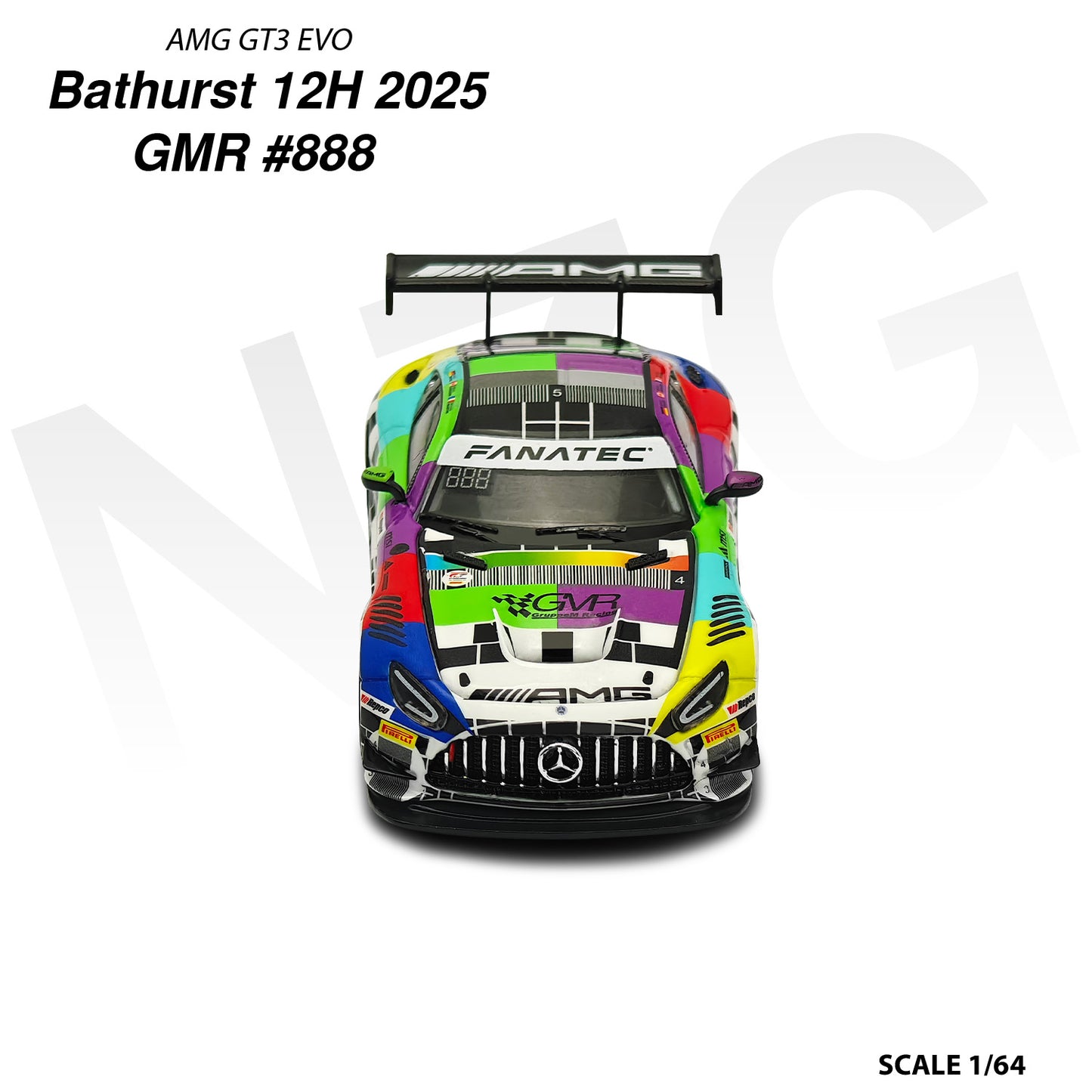 KiloWorks - Pre-Order - AMG GT3 EVO Team GMR Bathurst 12H #888 2025 - 114600001