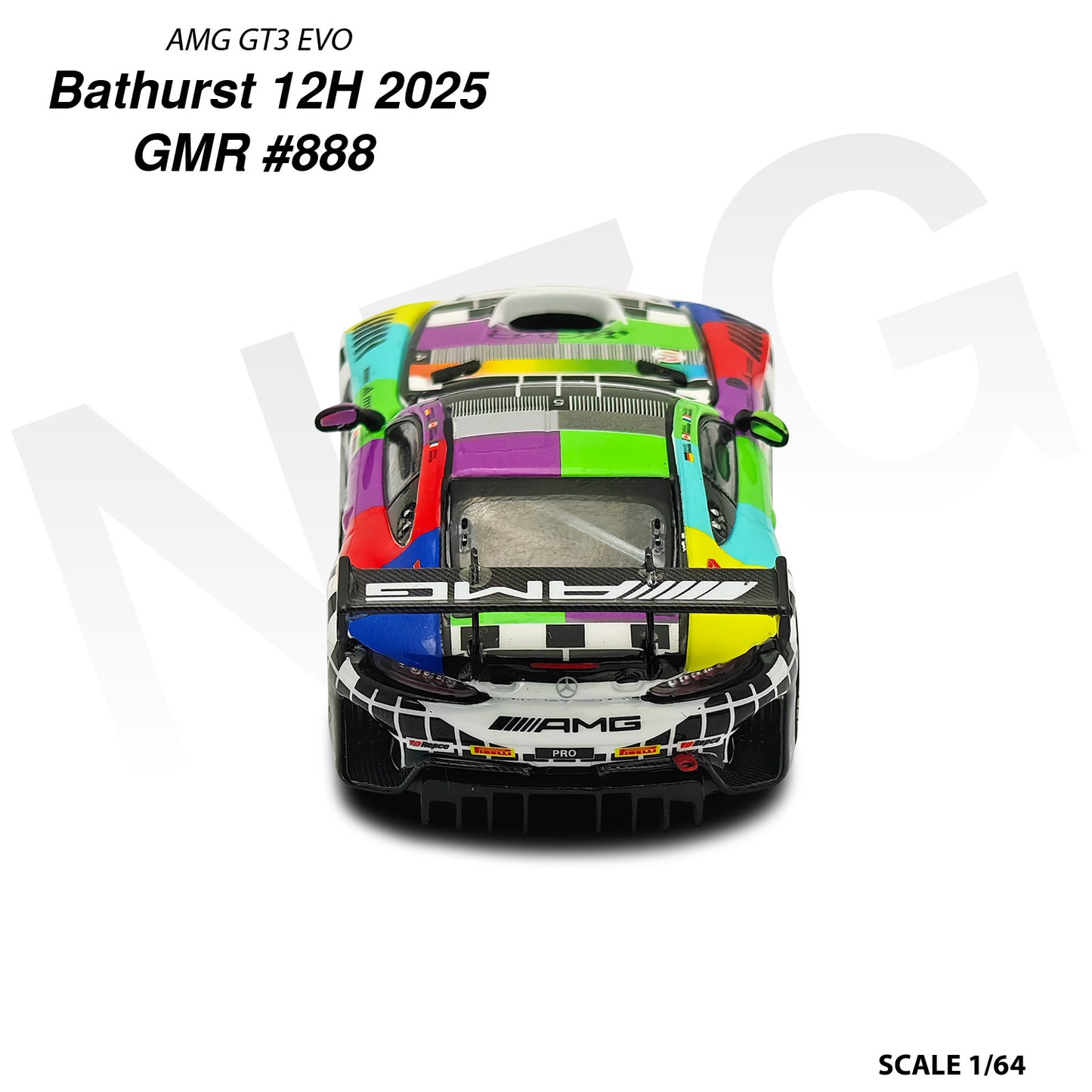 KiloWorks - Pre-Order - AMG GT3 EVO Team GMR Bathurst 12H #888 2025 - 114600001