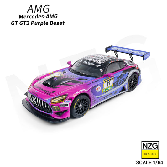 NZG Kiloworks -  Pre-Order - Mercedes-AMG GT GT3 Purple Beast - 114600004