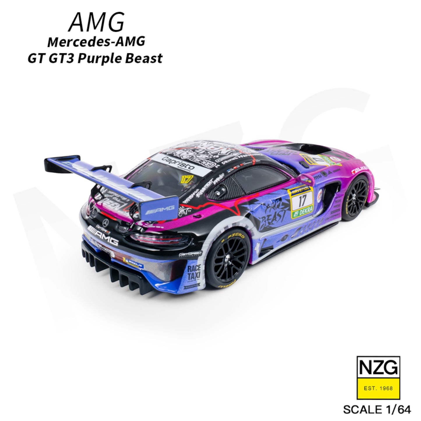 NZG -  Pre-Order - Mercedes-AMG GT GT3 Purple Beast - 114600004