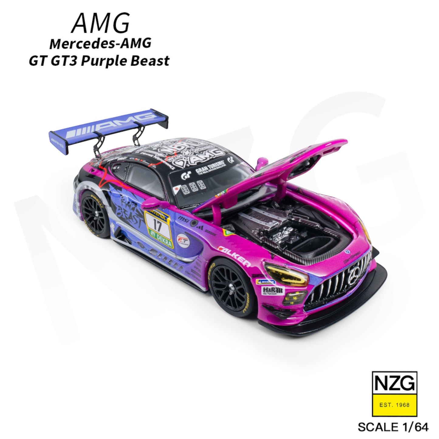 NZG -  Pre-Order - Mercedes-AMG GT GT3 Purple Beast - 114600004