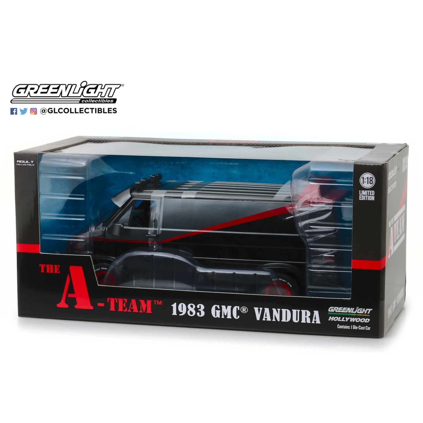 Greenlight - Pre-Order - B.A.´s 1983 GMC Vandura - A-Team - 13521 - 1:18 - Hollywood - OVP