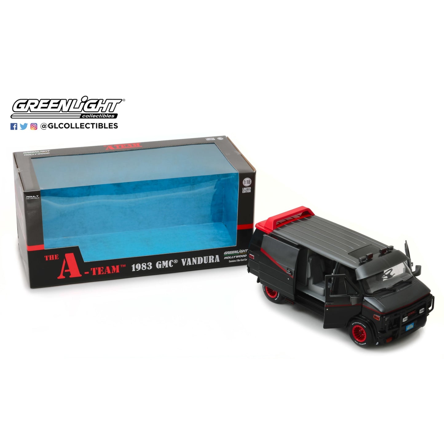 Greenlight - Pre-Order - B.A.´s 1983 GMC Vandura - A-Team - 13521 - 1:18 - Hollywood - OVP