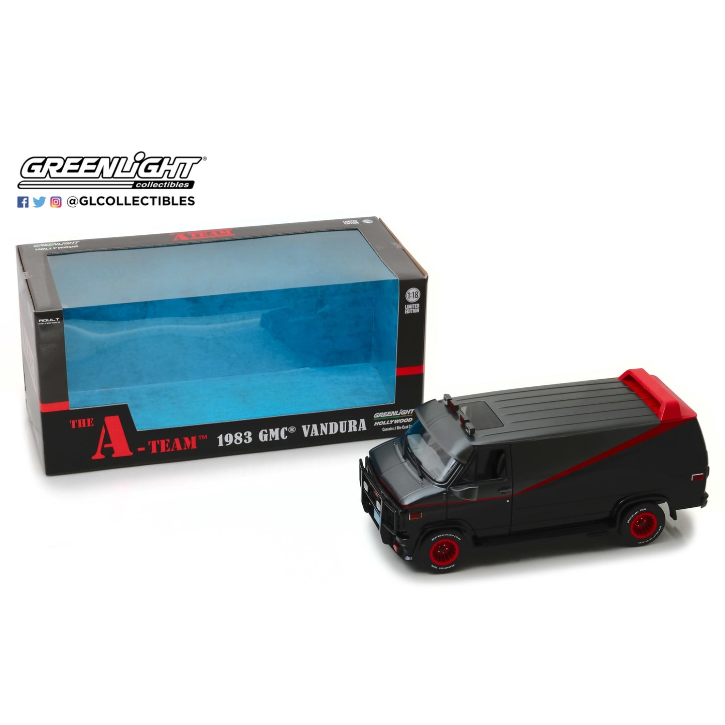 Greenlight - Pre-Order - B.A.´s 1983 GMC Vandura - A-Team - 13521 - 1:18 - Hollywood - OVP
