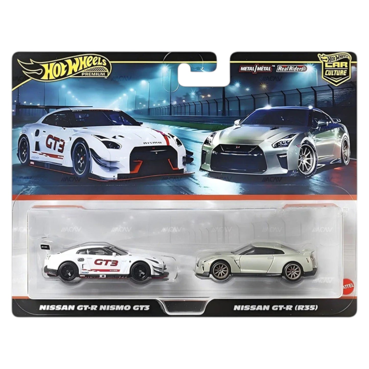 Hot Wheels 2025 - Pre-Order - 2-Pack - Nissan GT-R Nismo GT3 & Nissan GT-R (R35) - JBL05
